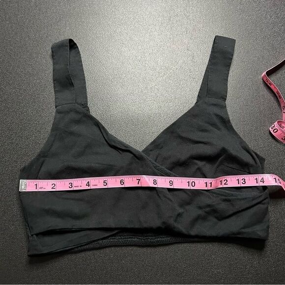 Aerie Wide Strap Crossover Bralette in Black Size M - Picture 7 of 8